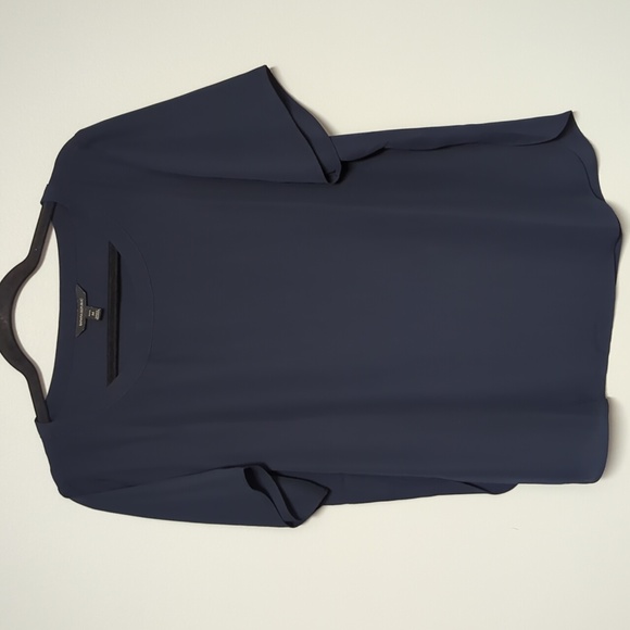 Banana Republic Tops - Banana Republic Navy Blue Short Sleeve Blouse